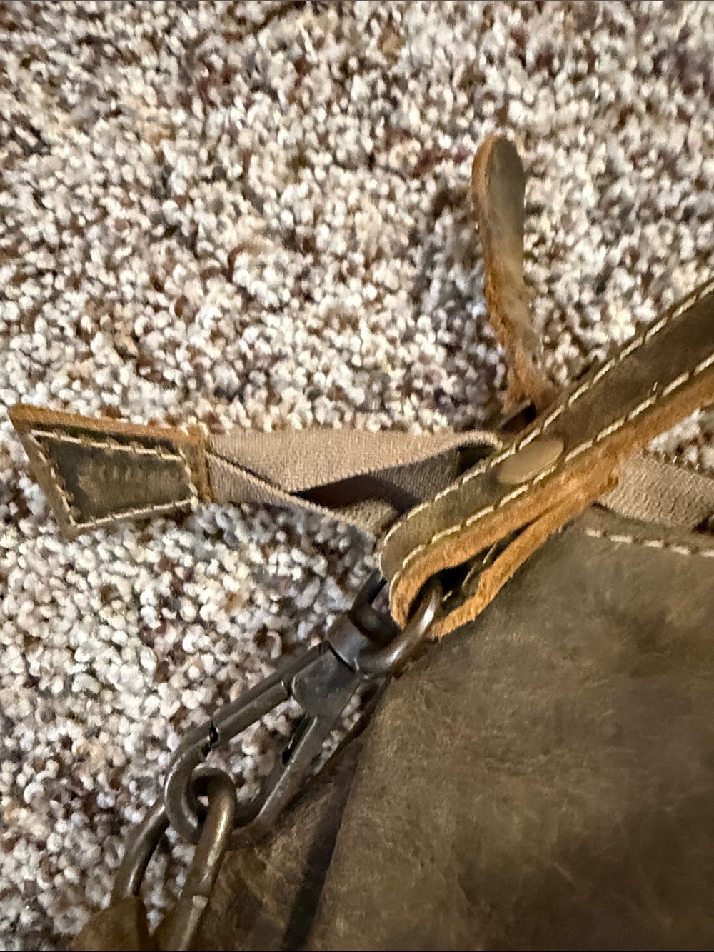 Myra Bag Distressed Brown Multi-Pocket Shoulder Tote - Picture 9 of 13